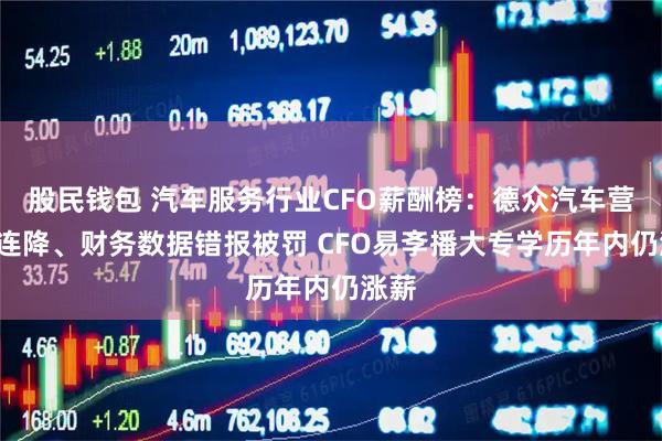 股民钱包 汽车服务行业CFO薪酬榜：德众汽车营收3连降、财务数据错报被罚 CFO易斈播大专学历年内仍涨薪