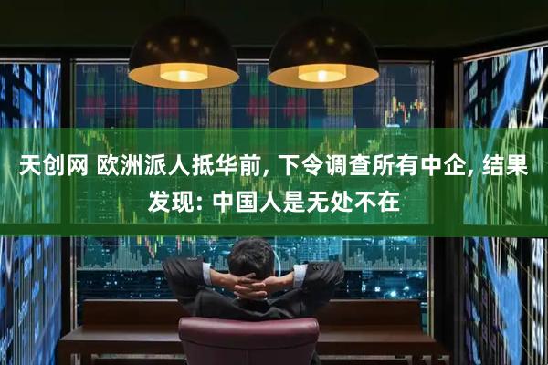 天创网 欧洲派人抵华前, 下令调查所有中企, 结果发现: 中国人是无处不在
