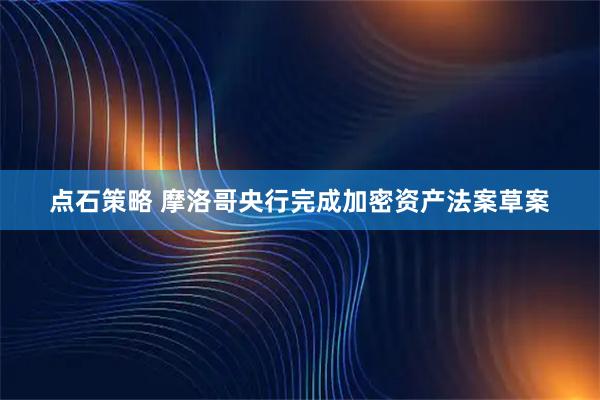 点石策略 摩洛哥央行完成加密资产法案草案