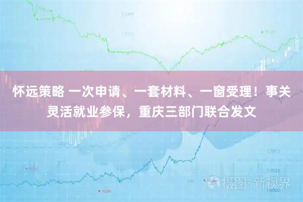 怀远策略 一次申请、一套材料、一窗受理！事关灵活就业参保，重庆三部门联合发文